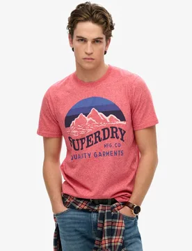 Superdry Herren Locker Geschnittenes, Klassisches Great Outdoors T-shirt Red - Größe: Xxl - 39.99 - FashionsVida