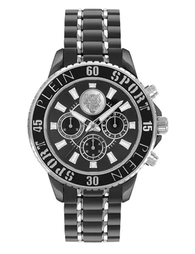 Sport Orologio Glam Chrono Black / Silver-Gray One Size - Philipp Plein - FashionsVida