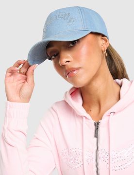 Diamante Gothic Trucker Cap - Damen, Blau - female - Size: One Size