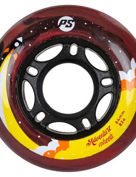 Roues De Patins Adventure 64 4 Unités Black / Red 64 mm / 82A unisex