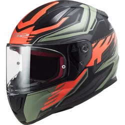 Casco Integrale Moto FF353 Rapid GALE Nero Rosso Verde O taglia 2X