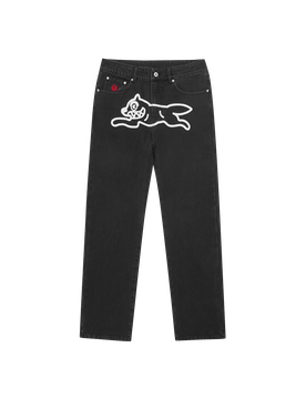 Running Dog Denim Pants - Black