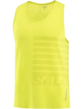 SENSE AERO SINGLET GFX Herren Gelb XL - Salomon - FashionsVida