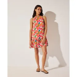 Vestido corto frutas tropicales