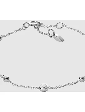 Pulsera de cadena de mujer de plata de ley con brillantes - Fossil - FashionsVida