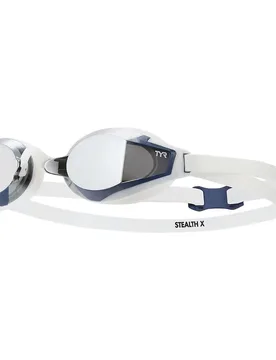 Stealth-x Performance Mirror Swimming Goggles Silver / White / White One Size Men,Women - TYR - FashionsVida