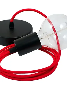 Cables Suspension Luminaire Rm09 1 M Red / Black One Size - Creative - FashionsVida