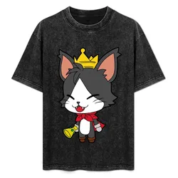 Cute Cait Sith T-Shirt Basic Solid Tee for Daily Use