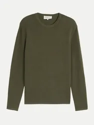 Basic Strickpullover Grün XL