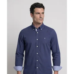 Camisa popelín de hombre corte classic lisa