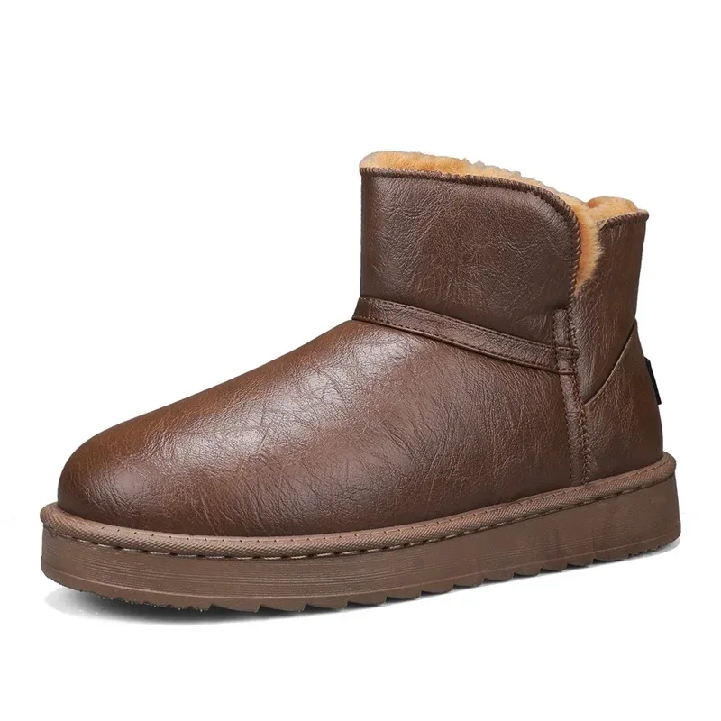 High-top shoes for men with a smooth surface; snow boots - Aliexpress - FashionsVida