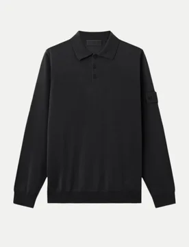 Poloshirt GHOST Langarm Schwarz L - Stone island - FashionsVida
