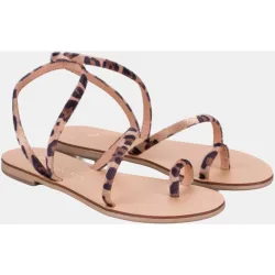 Sandalias de mujer griegas planas con tiras
