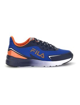 Sneakers blu con lacci e inserti arancioni Crusher Teens 37