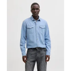 Jack & Jones - Camisa de hombre vaquera azul slim