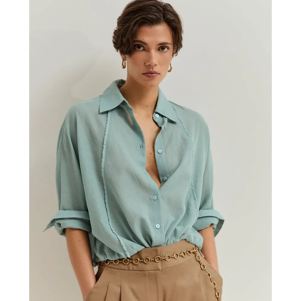Camisa de mujer con mangas de murciélago - Lion of Porches - FashionsVida