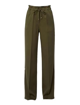 Pantaloni verdi con coulisse in vita