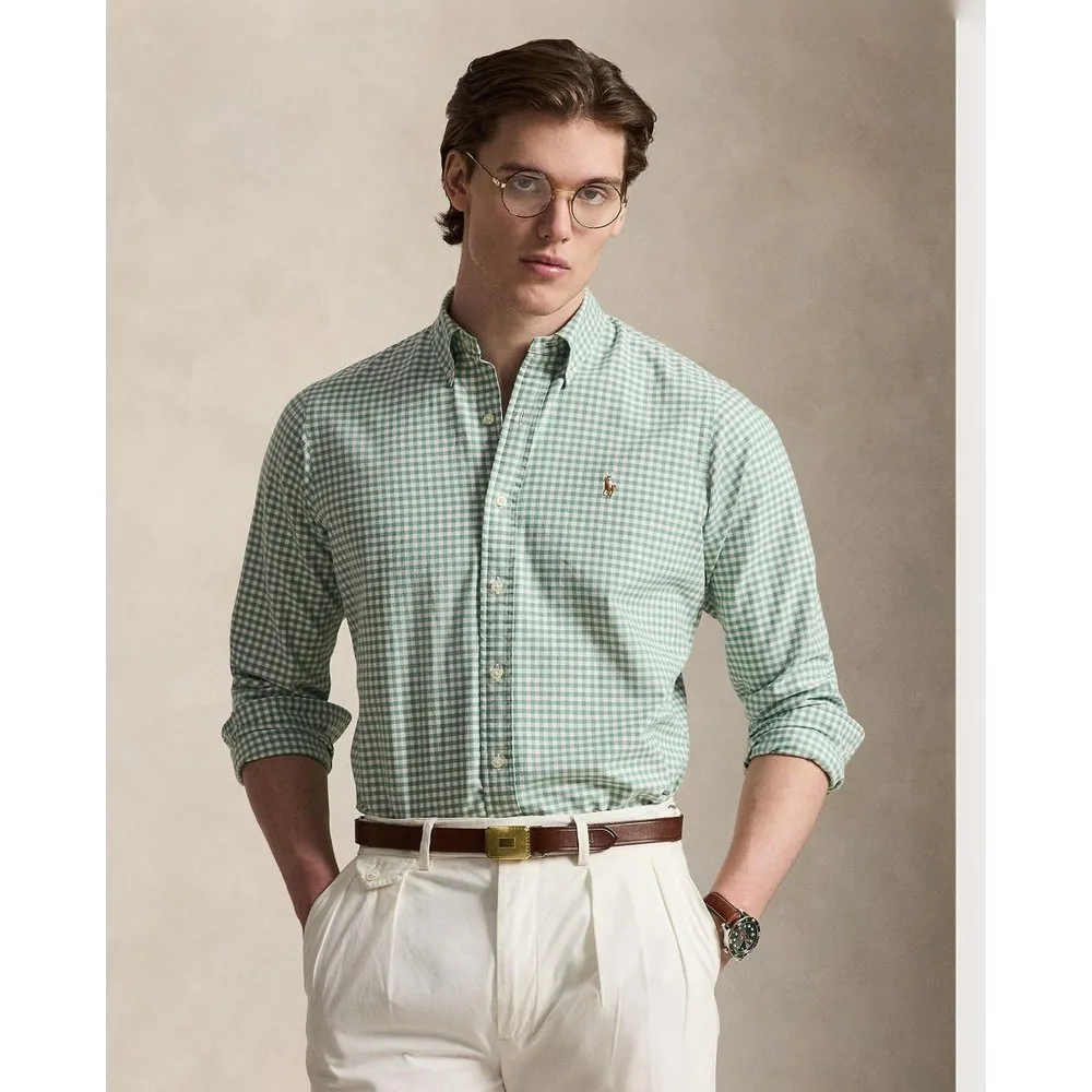 Camisa Oxford de hombre Custom Fit de algodón - Polo Ralph Lauren - FashionsVida