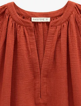 Vestido corto 100% algodón con vuelo - Parfois - FashionsVida