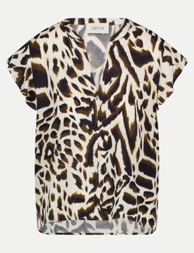 Blusenshirt mit Animalprint Mehrfarbig 44