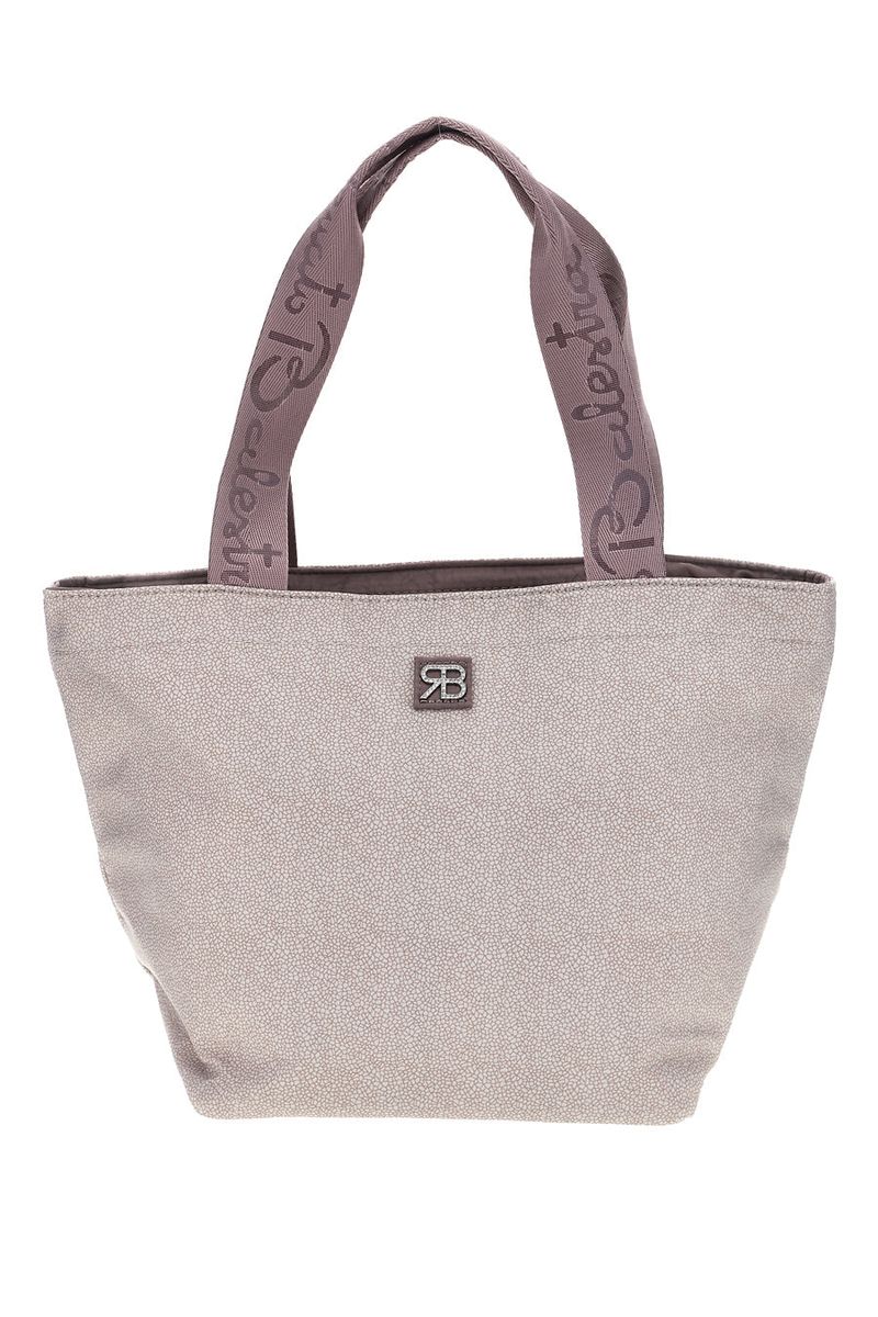 Borsa mare beige rosa con zip 61030/MIAB3