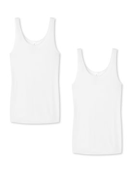 SCHIESSER Top 'Luxury' blanco
