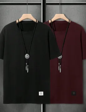 Camiseta casual holgada de cuello redondo con gráfico de letras para hombre - Shein - FashionsVida