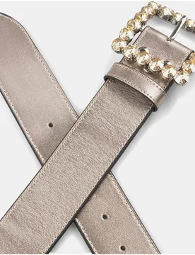 Cinturón de mujer de piel con hebilla cuadrada - Alma en Pena - FashionsVida