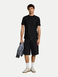 T-Shirt mit Brusttasche Schwarz L