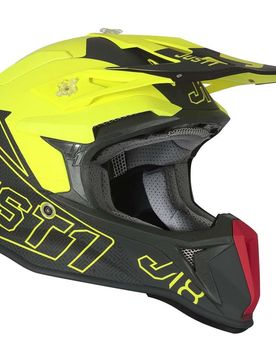 Casco Moto Cross Enduro J18 + MIPS VERTIGO Rosso Grigi taglia L