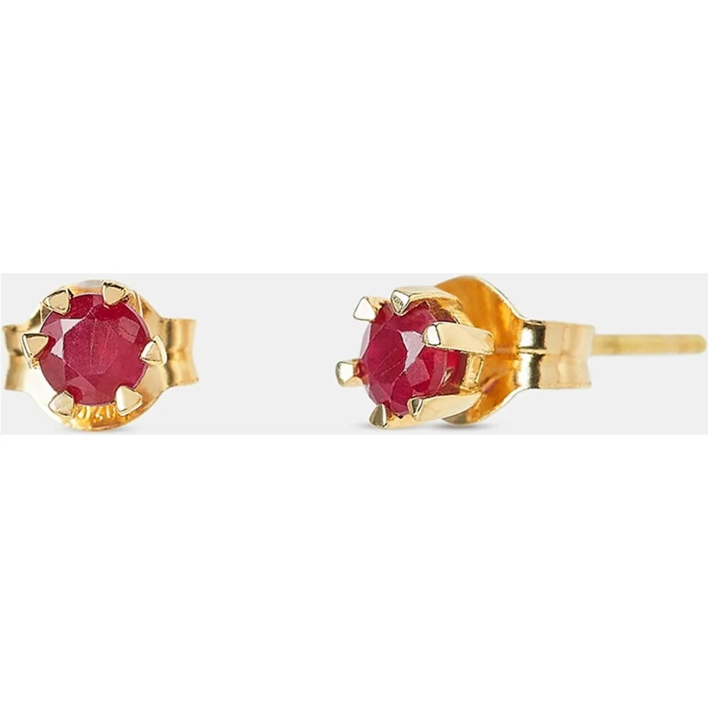 Pendientes de oro y rubí - El Corte Inglés - FashionsVida