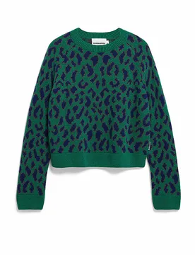 Pullover DILIRIAA LEOPAA grün L damen - Armedangels - FashionsVida