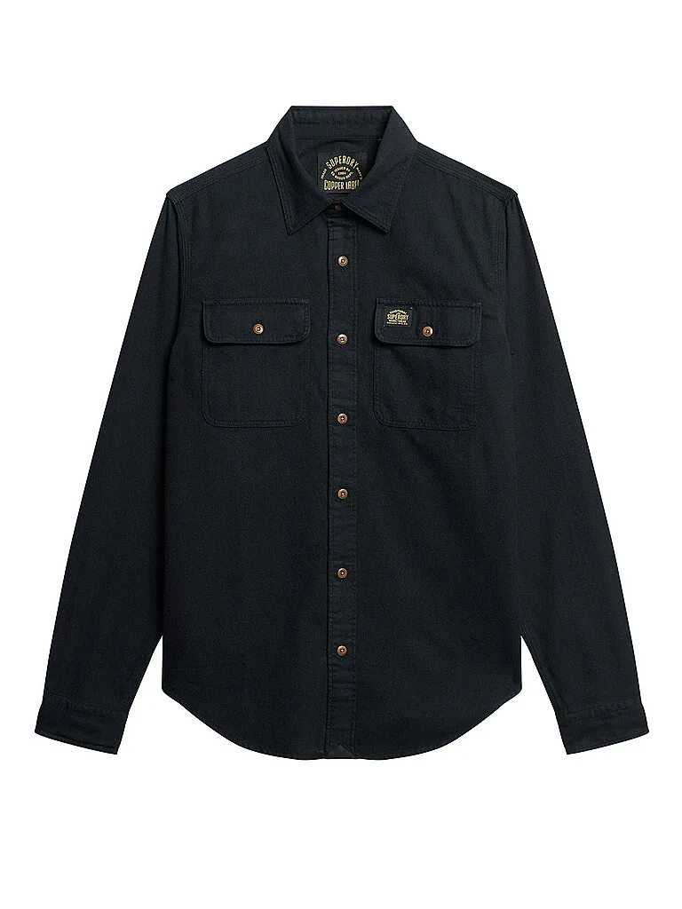 Camisa de franela negro L - Superdry - FashionsVida