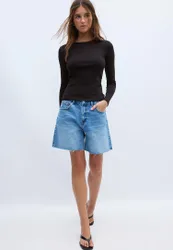 Basic-Langarmshirt Schwarz XS