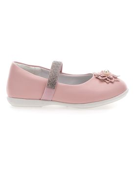 Ballerine con fiore e strass rosa E702 28