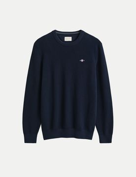Strickpullover mit Logo-Stick Blau 3XL