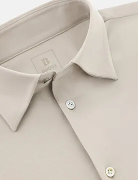 Camisa estilo polo de algodón seda corte regular - Boggi Milano - FashionsVida