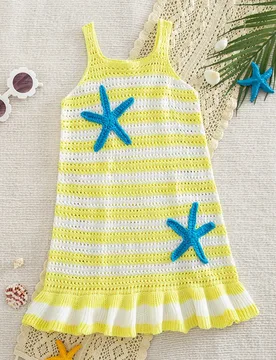 Vestido casual de tirantes de punto degradado para niña joven - Shein - FashionsVida