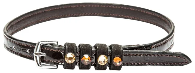 Leder-Sporenriemen IRH PARDOUZ brown-brown croco