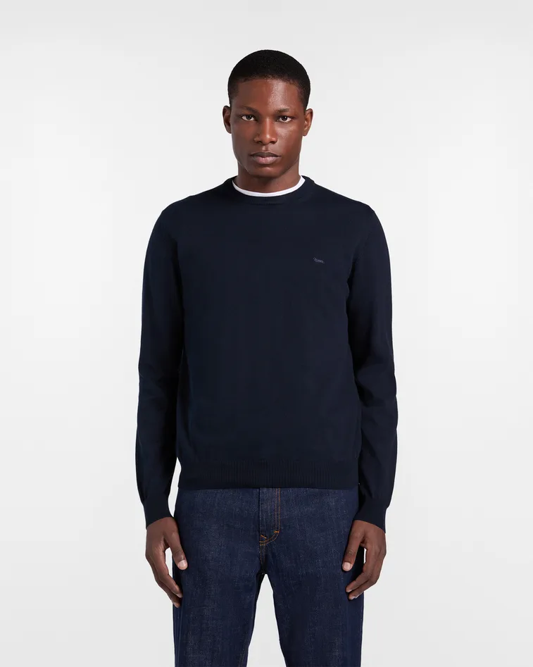 Harmont&blaine pullover girocollo in cotone uomo blu navy - Harmont & Blaine - FashionsVida