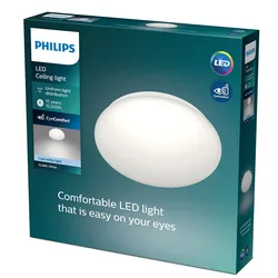 Plafonnier 17w 1900 Lumens 4000k Moire Indoor Led 32 Cm White One Size