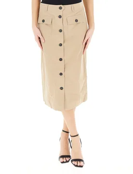Gonna Midi Cotone LIU JEANS BEIGE 42 - Liu jo - FashionsVida