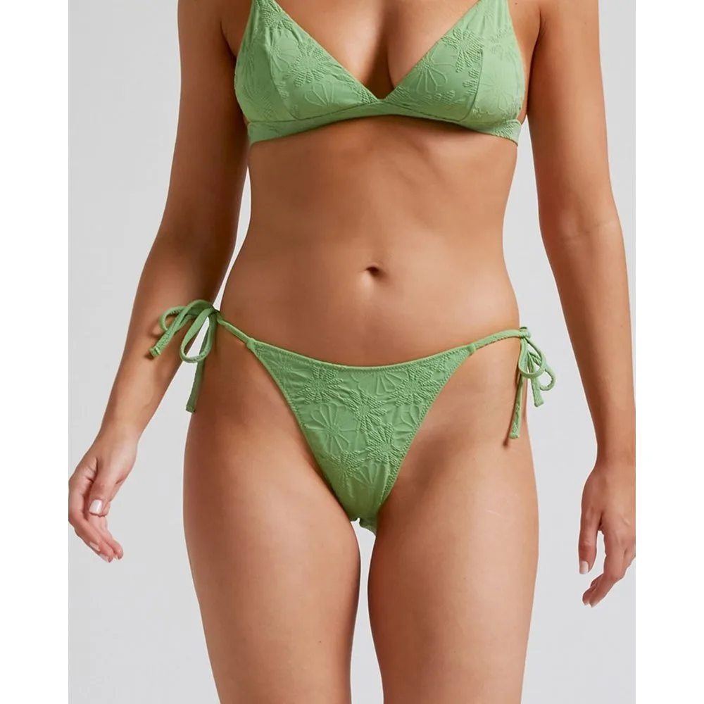 Braguita de bikini con lazos Pistacchio con tejido estructura y forro - Robin Collection - FashionsVida