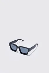 Herren Klobige Kunststoff-Sonnenbrille Black
