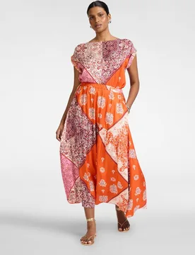 Blusa de mujer de viscosa estampada ajuste regular sin cierres - Elena Miró - FashionsVida