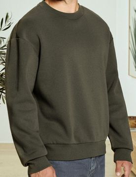 Sinsay - Felpa basic - khaki
