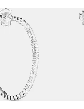 Pendientes de aro straight disco de plata - Tous - FashionsVida