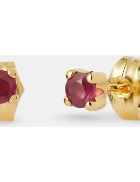 Pendientes de oro y rubí - El Corte Inglés - FashionsVida