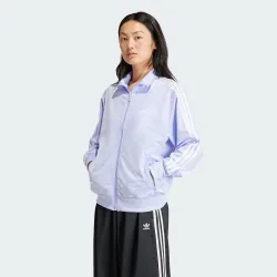 Womens Adicolor Classics Loose Firebird Track Top - Purple Recycled Material - Size Small