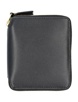 Mini Zip-Around Leather Wallet with Gold-Tone Hardware